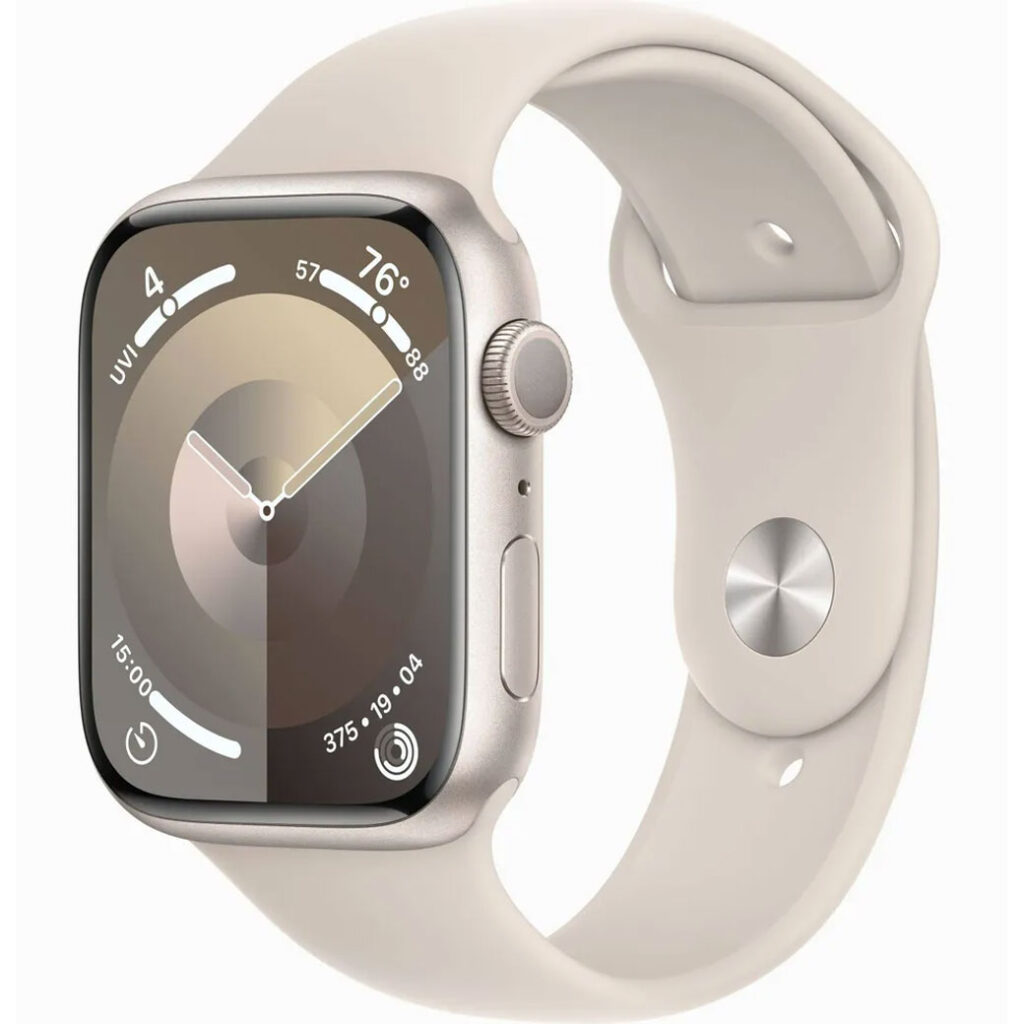 Часы Apple Watch Series 9 45 мм Aluminium, Сияющая Звезда (Starlight)
