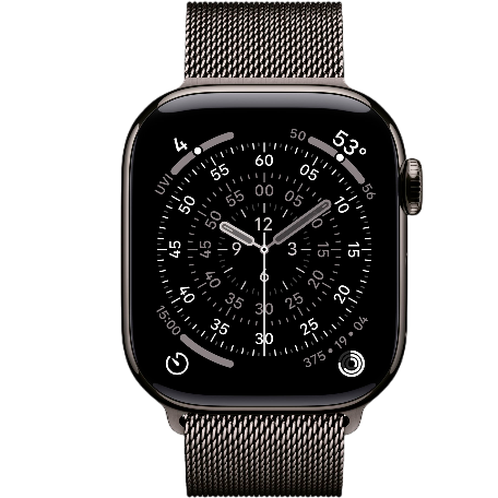 8-1 Часы Apple Watch Series 11 42 мм Titanium Case, Шифер (Slate), GPS + Cellular