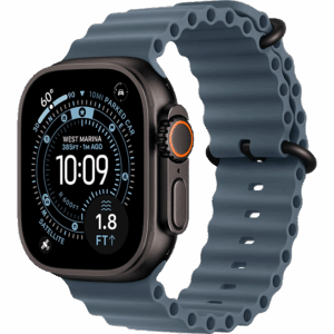 Apple Watch Ultra 3 Black, Anchor Blue - Ocean Band  (Черный/Якорный Синий)