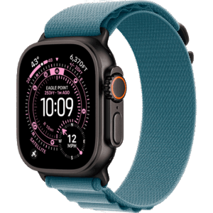Apple Watch Ultra 3 Black, Light Blue - Alpine Loop  (Черный/Светло-голубой)