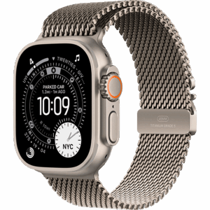 Apple Watch Ultra 3 Natural, Titanium Milanese Loop  (Натуральный/Титановый черный)