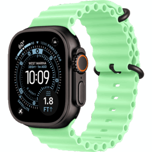 Apple Watch Ultra 3 Black, Neon Green - Ocean Band  (Черный/Неоново -Зеленый)